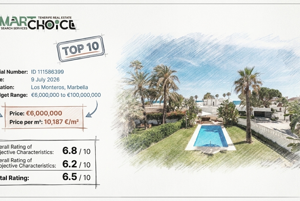 Los Monteros, Marbella — Contemporary Villa with Rooftop Terrace and Rare Frontal Sea Views